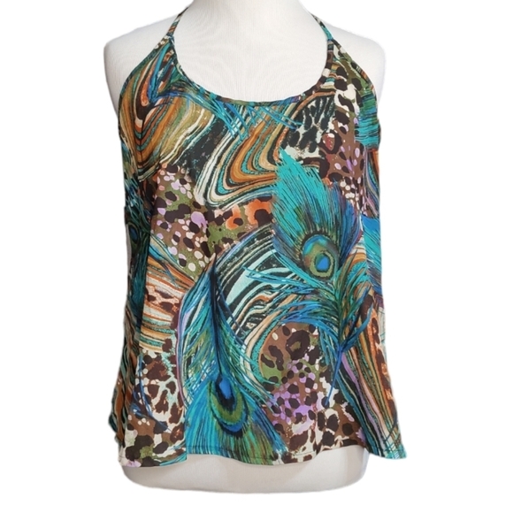 Ali & Kris Peacock Sleeveless Top Size M - Picture 1 of 5